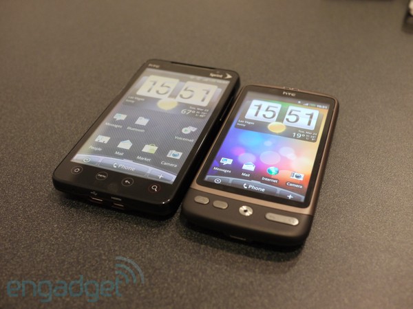 HTC EVO 4G vs  HD2 and Desire    fight