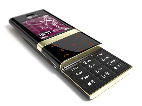 LG KE800 Chokolate II  series mobile phone  Silver  Gold and