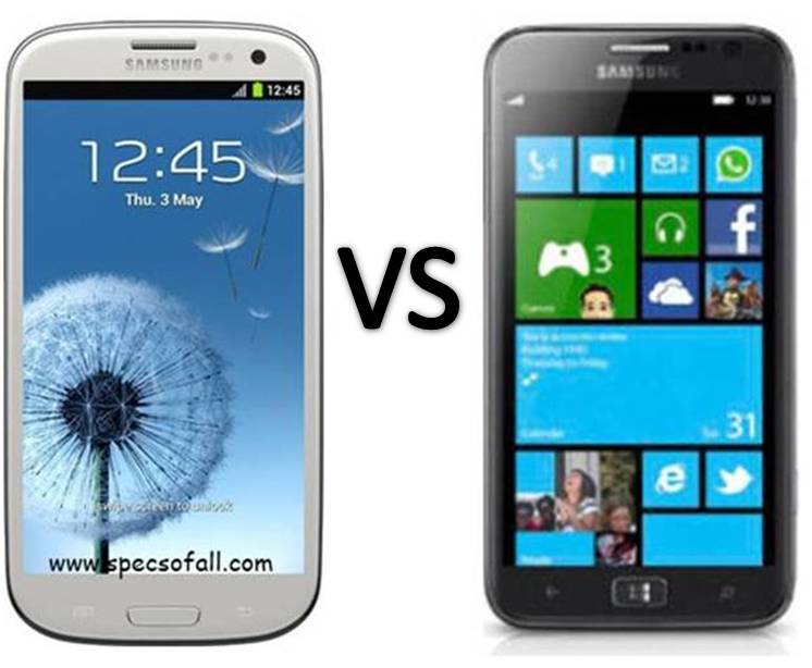 Compare Samsung Galaxy S3 vs Samsung Ativ S I8750
